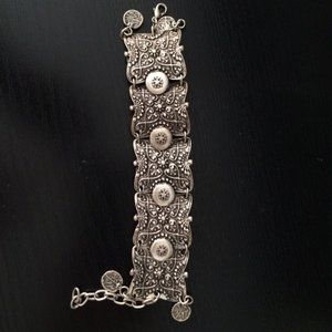 Matte Chrome Turkish Coin Bracelet